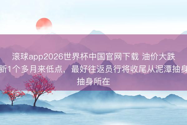 滚球app2026世界杯中国官网下载 油价大跌，刷新1个多月来低点，最好往返员行将收尾从泥潭抽身所在