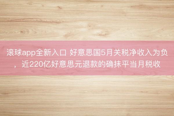 滚球app全新入口 好意思国5月关税净收入为负，近220亿好意思元退款的确抹平当月税收