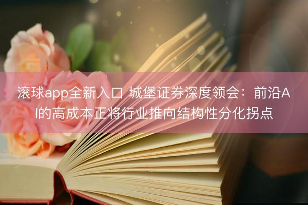 滚球app全新入口 城堡证券深度领会:前沿AI的高成本正将行业推向结构性分化拐点