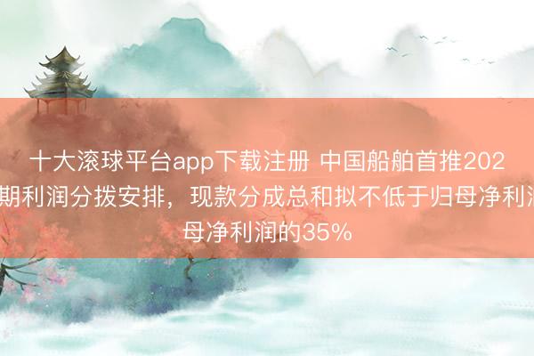 十大滚球平台app下载注册 中国船舶首推2026年度中期利润分拨安排,现款分成总和拟不低于归母净利润的35%