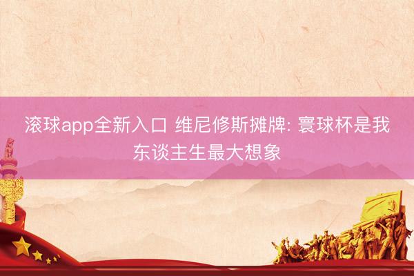 滚球app全新入口 维尼修斯摊牌: 寰球杯是我东谈主生最大想象
