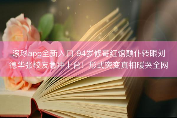 滚球app全新入口 94岁修哥红馆颠仆转眼刘德华张校友急冲上台！形式突变真相暖哭全网