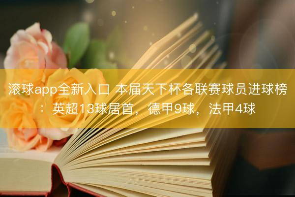 滚球app全新入口 本届天下杯各联赛球员进球榜：英超13球居首，德甲9球，法甲4球